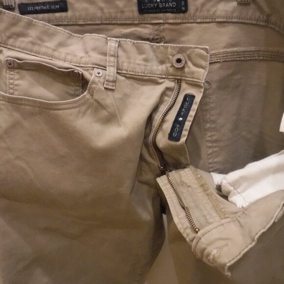 Lucky Brand Tan Jeans Heritage Slim 36 x 30 - Picture 4 of 5